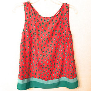 Ann Taylor LOFT Bird Parrot Tank Shirt ~ A413